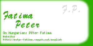 fatima peter business card