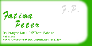 fatima peter business card
